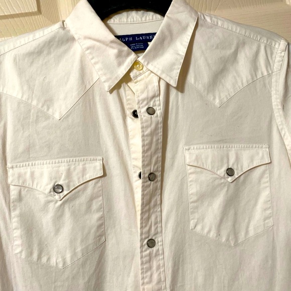 Vintage Ralph Lauren Pearl Snap Shirt Size 10 (M) - Picture 4 of 7